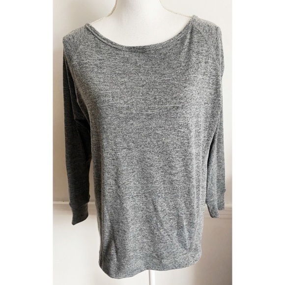 Club Monaco • Drapey Back Grey Blouse - Picture 1 of 4